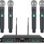 Set De 4 Microfonos Inalambricos